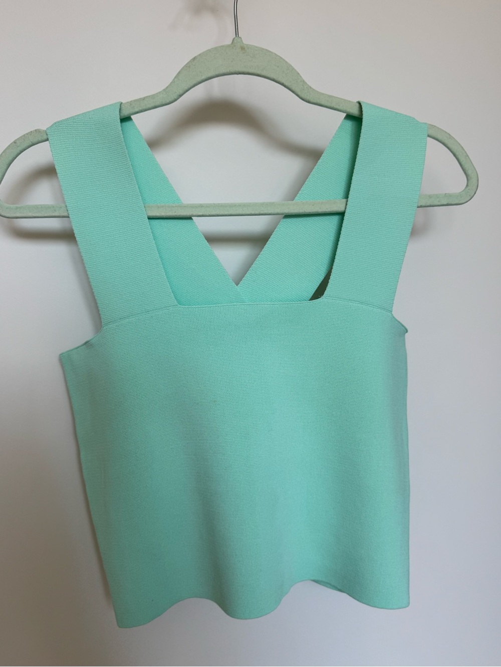 House of Harlow 1960 Mint Green Cropped Square Neck Tank